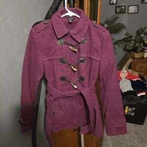 George Plum Faux Wool Belted Toggle Coat Size 4-6